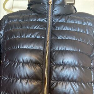 Kate spade puffer down Jacket Quilted coat logo hoodie active soft down parka